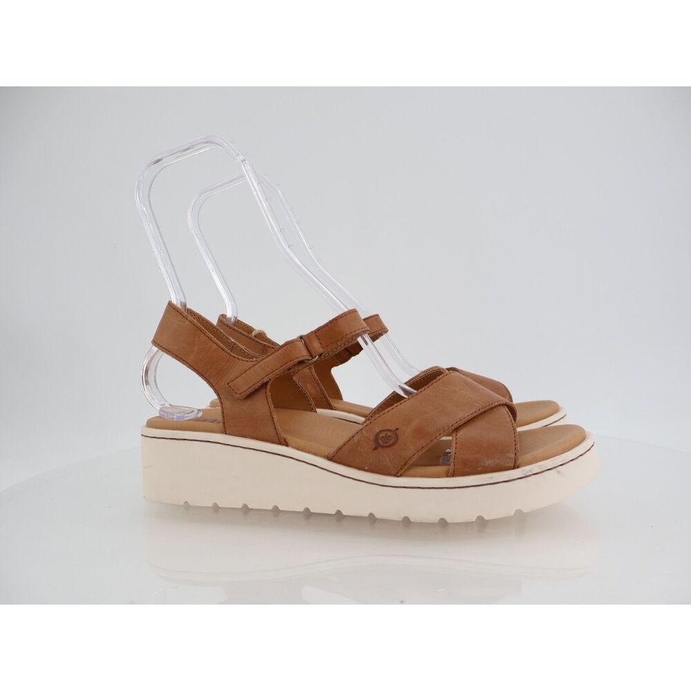 Born Brown and Cream Women's Sandals - Picture 2 of 11